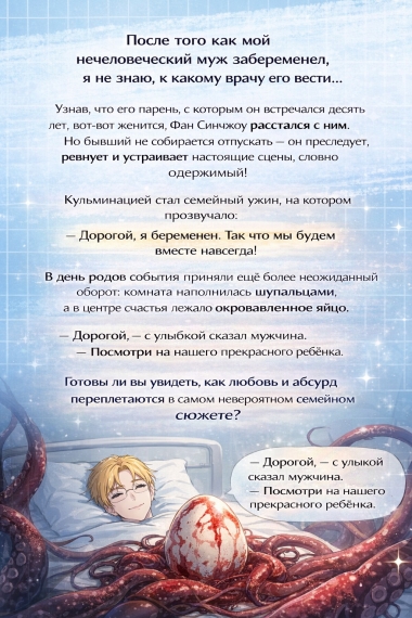 После того как мой нечеловеческий муж забеременел, я не знаю, к какому врачу его вести - дополнительная обложка