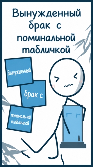 Вынужденный брак с поминальной табличкой - дополнительная обложка