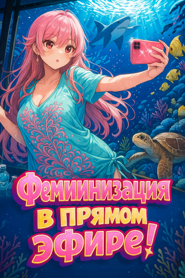 Феминизация в прямом эфире! - обложка ранобэ читать онлайн