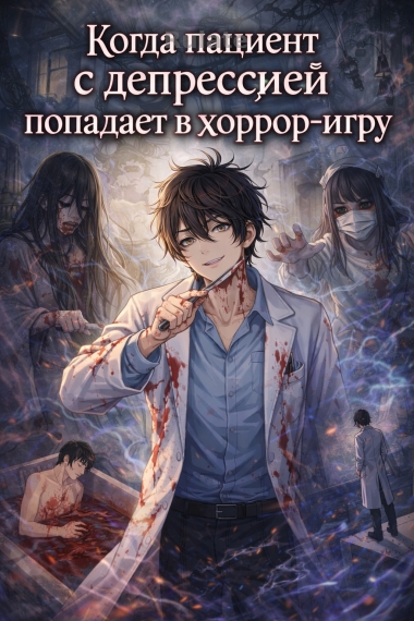 Когда пациент с депрессией попадает в хоррор-игру - обложка ранобэ читать онлайн