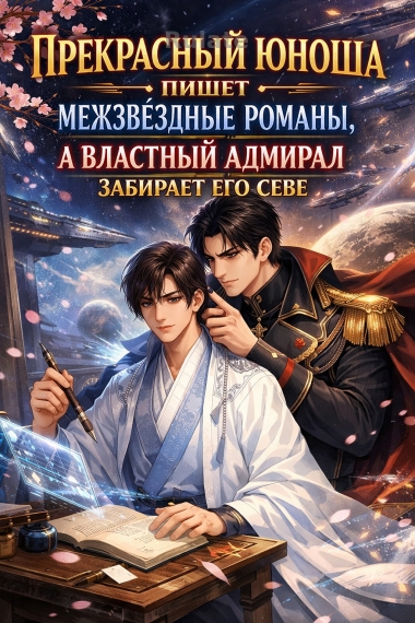 Прекрасный юноша пишет межзвёздные романы, а властный адмирал забирает его себе. - обложка ранобэ читать онлайн