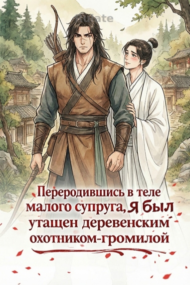 Переродившись в теле малого супруга, я был утащен деревенским охотником-громилой - обложка ранобэ читать онлайн