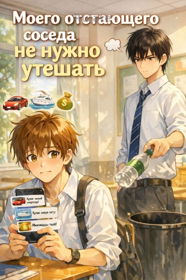 [❤️] Моего отстающего соседа не нужно утешать - обложка ранобэ читать онлайн