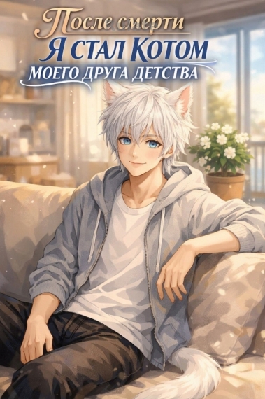 После смерти я стал котом моего друга детства ✅️ - обложка ранобэ читать онлайн
