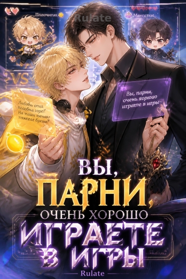 Вы, парни, очень хорошо играете в игры - обложка ранобэ читать онлайн