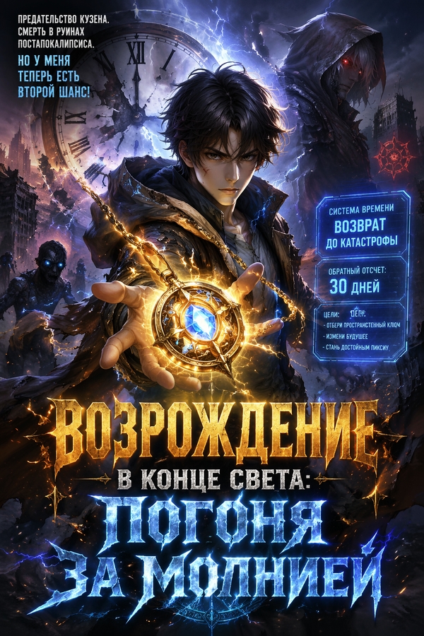 Возрождение в конце света: Погоня за молнией - обкладинка ранобе читати онлайн