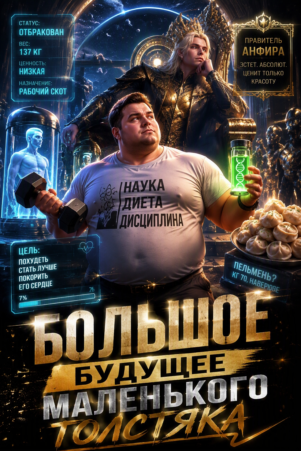 Большое будущее маленького толстяка - обкладинка ранобе читати онлайн