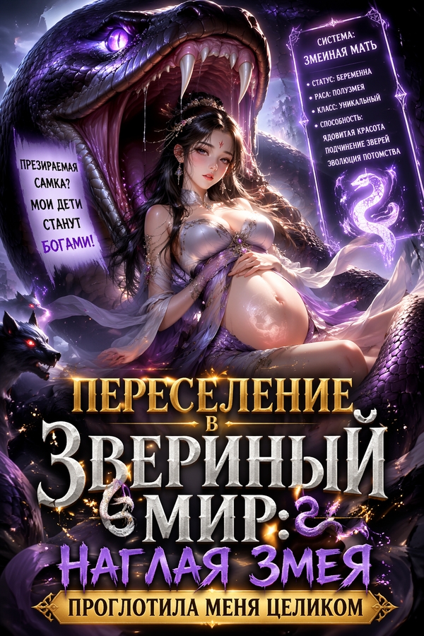Переселение в звериный мир: наглая змея проглотила меня целиком - обкладинка ранобе читати онлайн