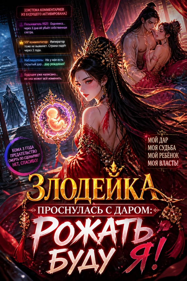 Злодейка проснулась с даром: рожать буду я! - обложка ранобэ читать онлайн