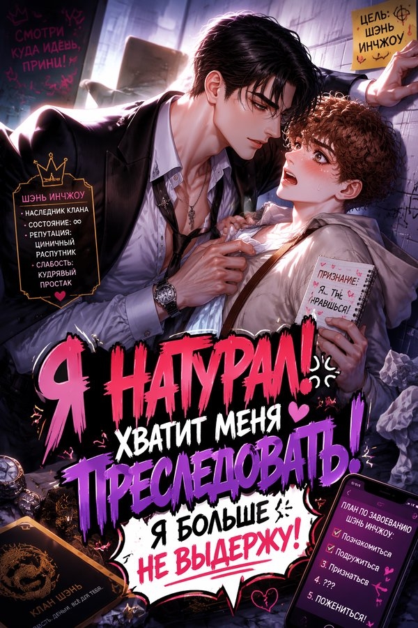 Я натурал! Хватит меня преследовать! Я больше не выдержу! - обложка ранобэ читать онлайн