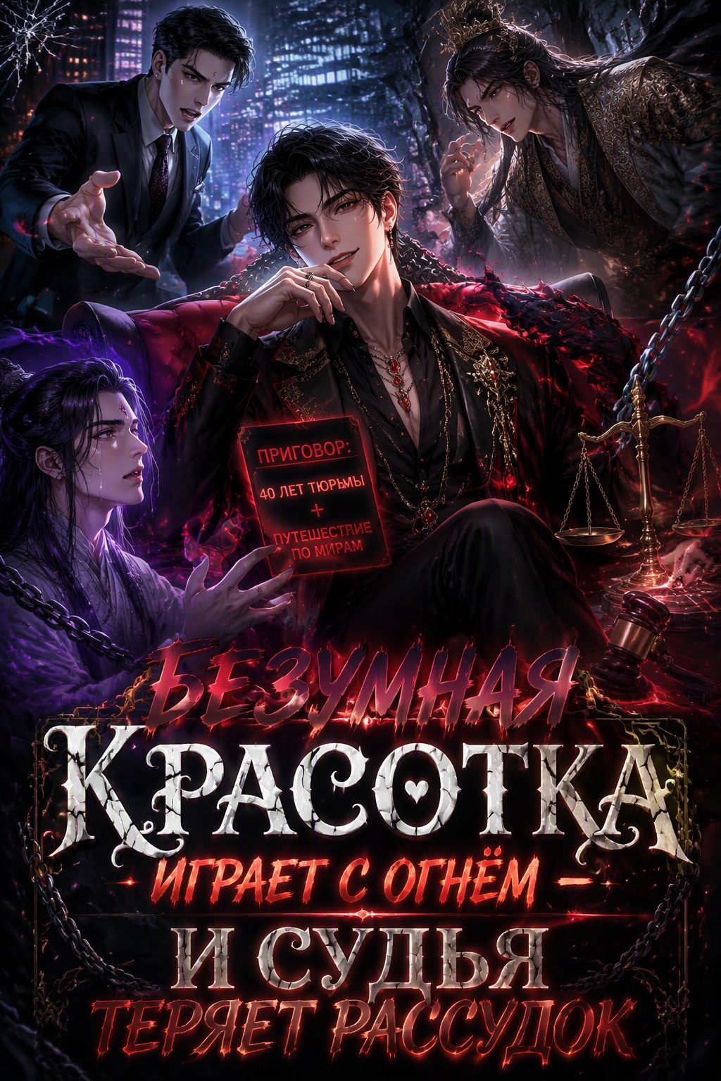 Безумная красотка играет с огнём — и судья теряет рассудок - обкладинка ранобе читати онлайн