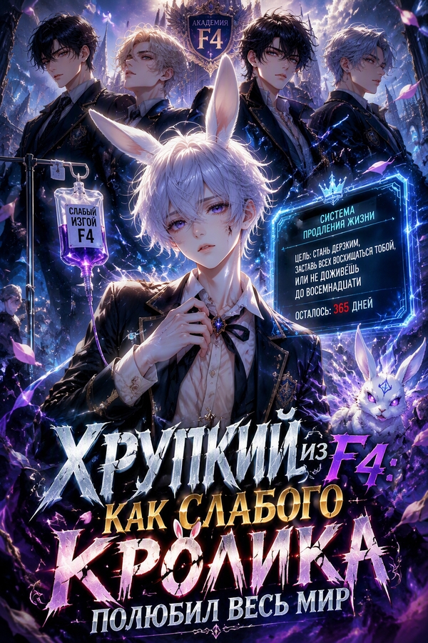 Хрупкий из F4: Как слабого кролика полюбил весь мир - обкладинка ранобе читати онлайн