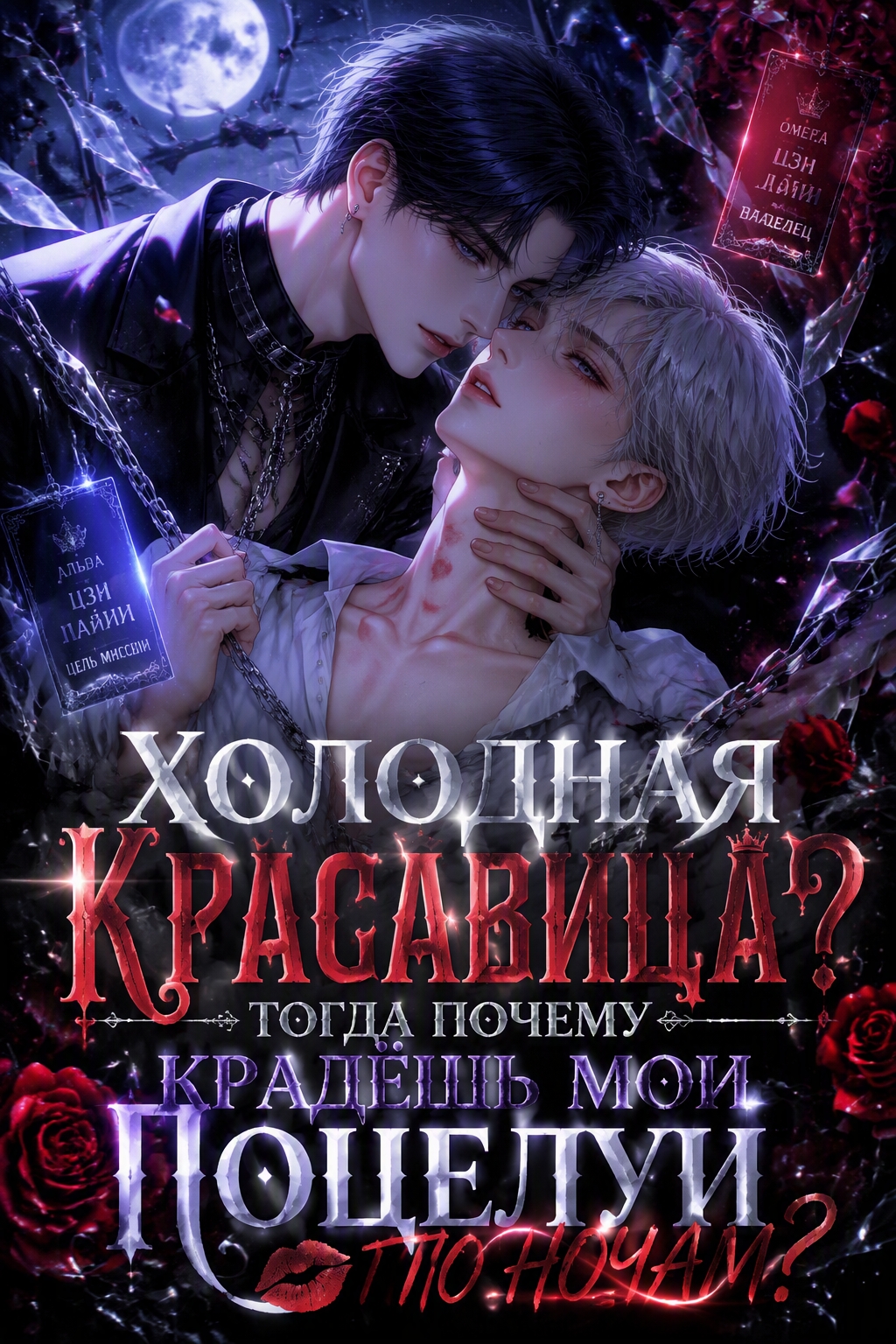 Холодная красавица? Тогда почему крадёшь мои поцелуи по ночам? - обложка ранобэ читать онлайн