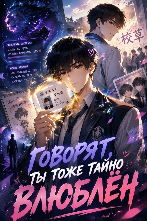 Говорят, ты тоже тайно влюблён - обложка ранобэ читать онлайн