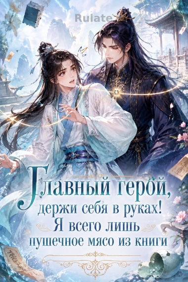 Главный герой, держи себя в руках! Я всего лишь пушечное мясо из книги - обложка ранобэ читать онлайн