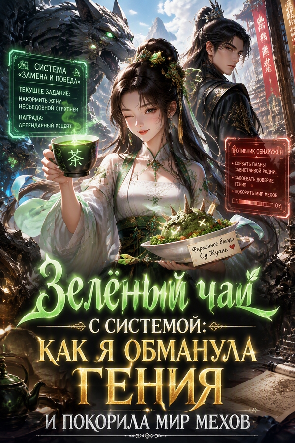 Зелений чай с системой: как я обманула гения и покорила мир мехов - обкладинка ранобе читати онлайн