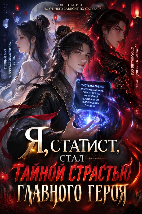 Я, статист, стал тайной страстью главного героя - обложка ранобэ читать онлайн