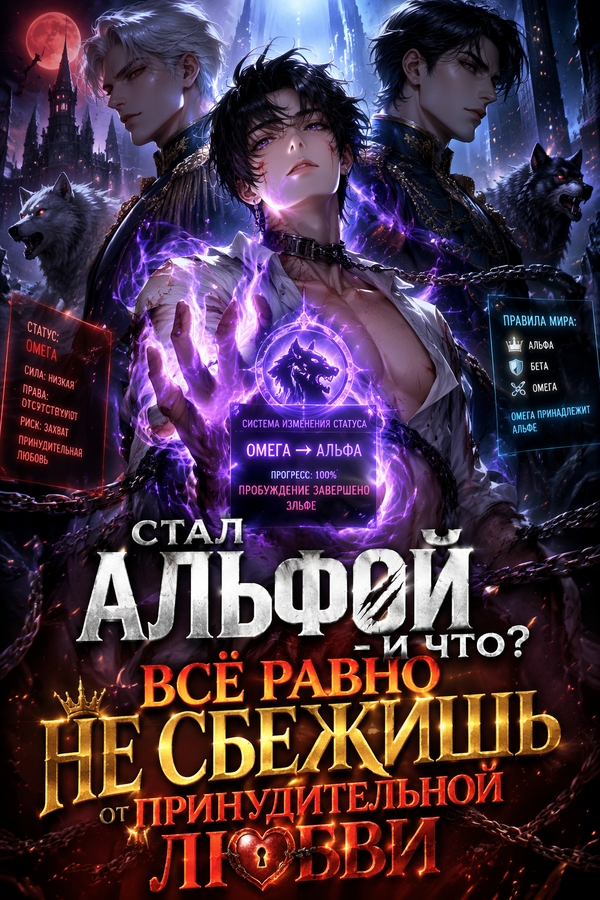 Стал альфой — и что? Всё равно не сбежишь от принудительной любви - обкладинка ранобе читати онлайн