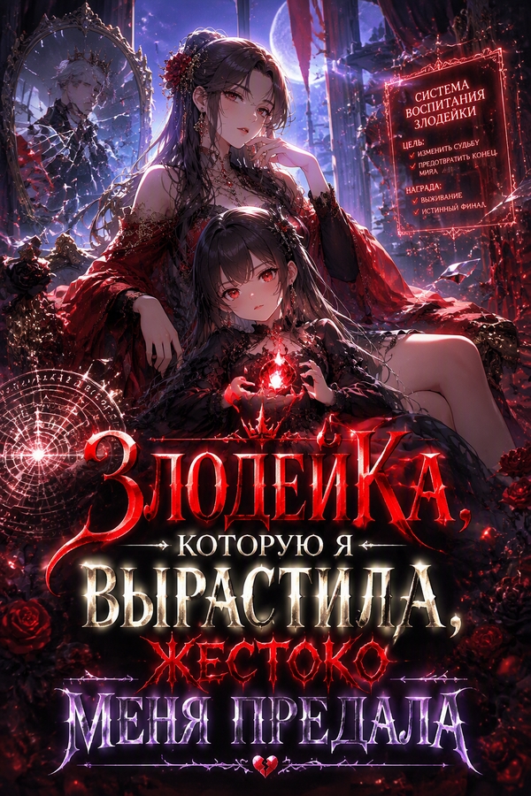 Злодейка, которую я вырастила, жестоко меня предала - обложка ранобэ читать онлайн