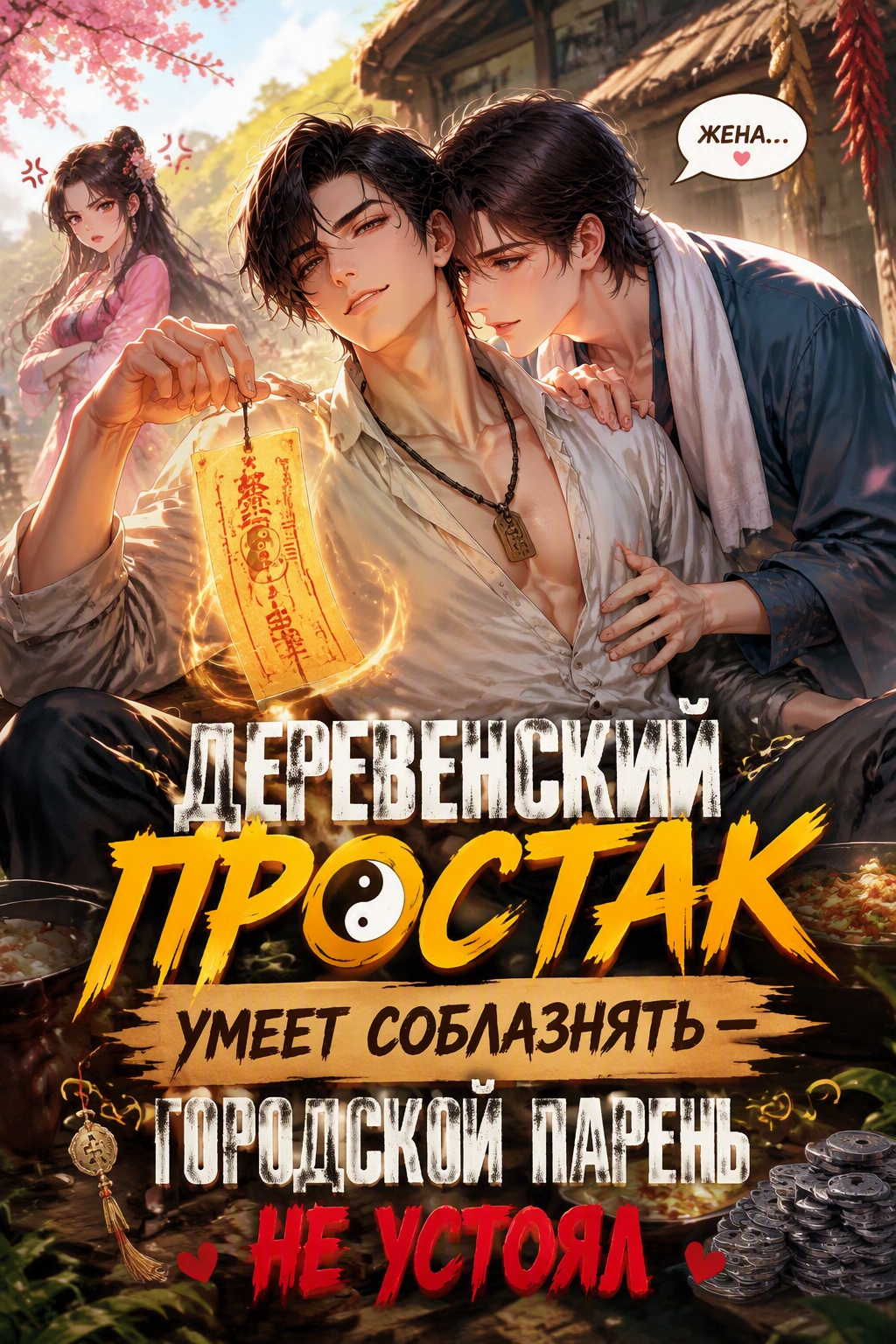 Деревенский простак умеет соблазнять — городской парень не устоял - обложка ранобэ читать онлайн