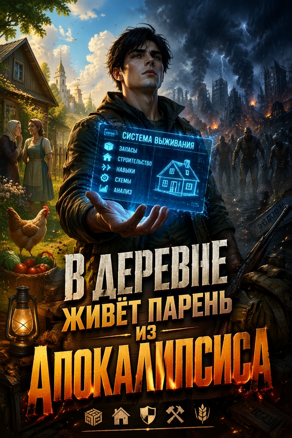 В деревне живёт парень из апокалипсиса - обкладинка ранобе читати онлайн