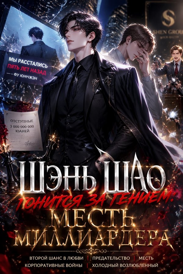 Шэнь Шао гонится за гением: месть миллиардера - обкладинка ранобе читати онлайн