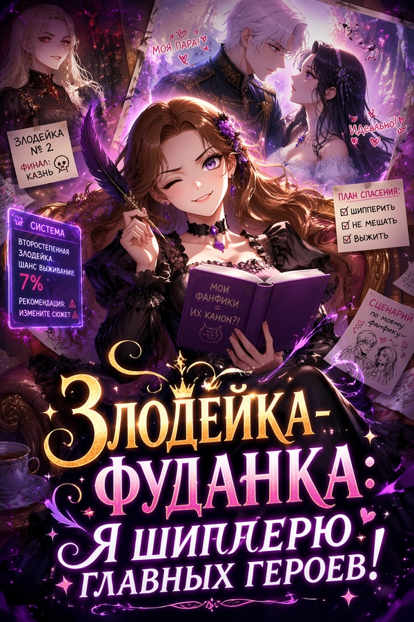 Злодейка-фуданка: Я шипперю главных героев! - обкладинка ранобе читати онлайн