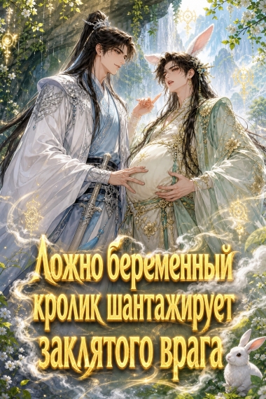 Ложно беременный кролик шантажирует заклятого врага - обкладинка ранобе читати онлайн