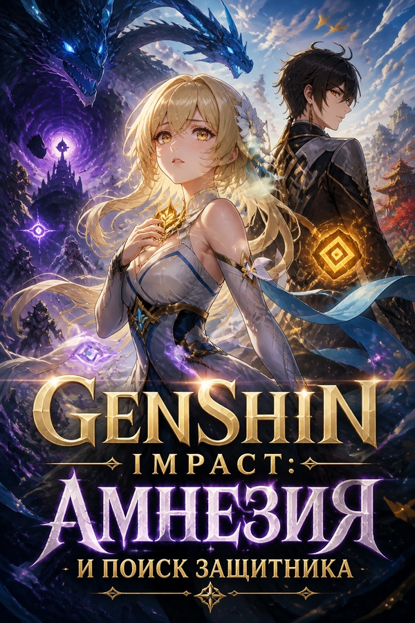 Genshin Impact: Амнезия и поиск защитника - обложка ранобэ читать онлайн
