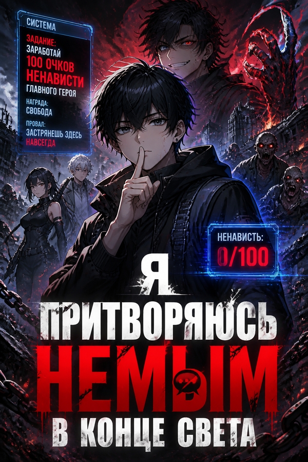 Я притворяюсь немым в конце света - обложка ранобэ читать онлайн