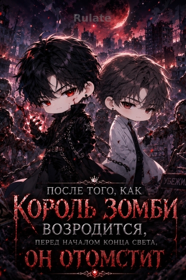 После того, как король зомби возродится, перед началом конца света, он отомстит - обкладинка ранобе читати онлайн